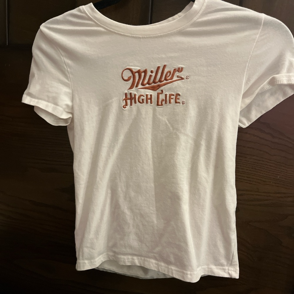 Miller high life tight baby tee - women’s size small.